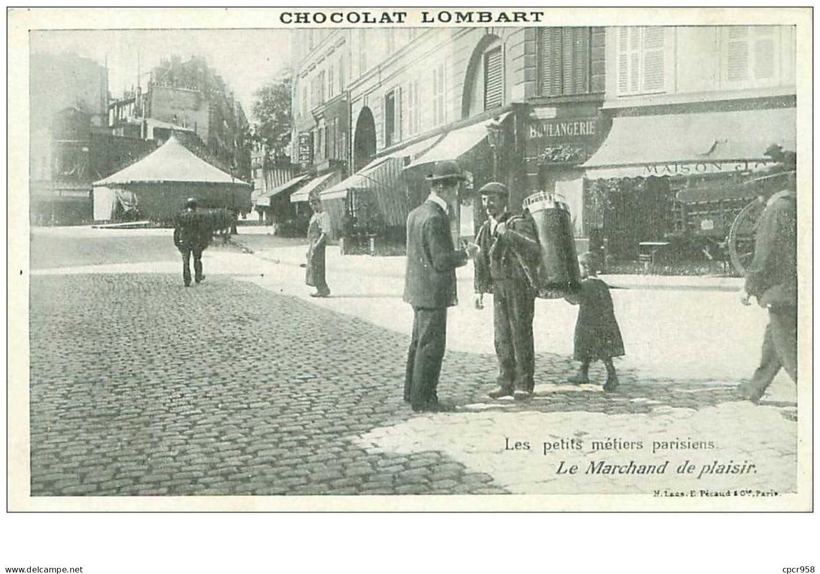 METIERS.n°25964.LES PETITS METIERS PARISIENS.CHOCOLAT LOMBART.LE MARCHAND DE PLAISIR - Vendedores Ambulantes