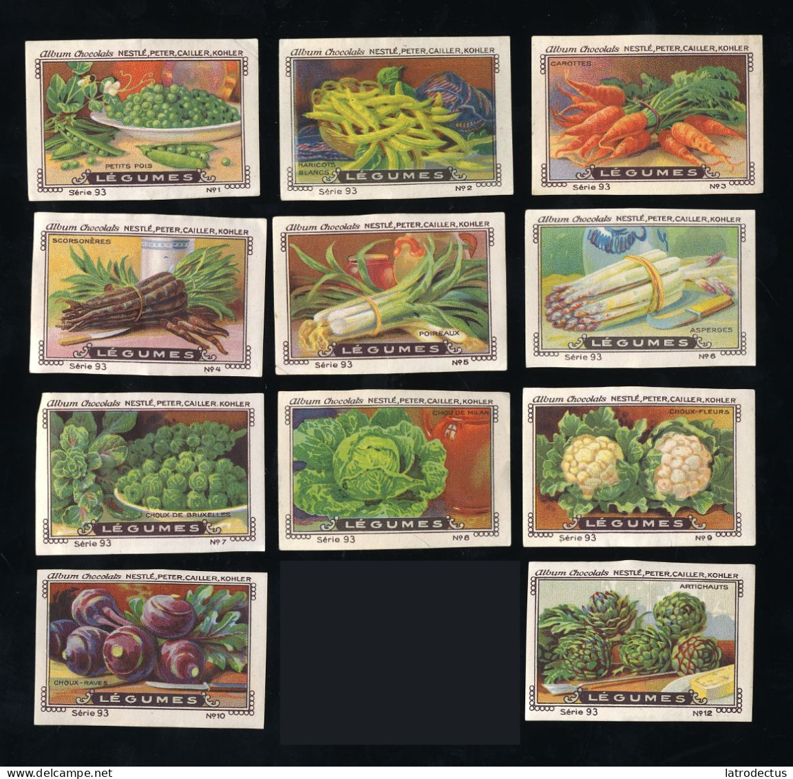 Nestlé - 93 - Légumes, Vegetables - Serie (no 11 Missing) - Nestlé