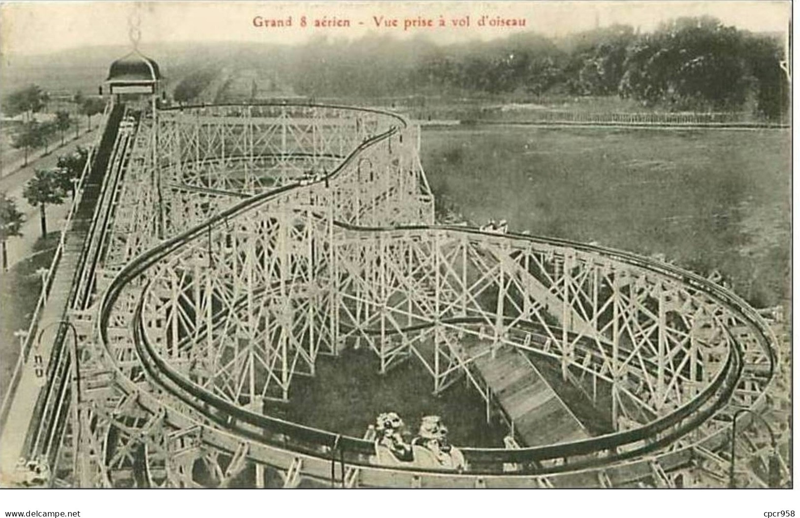 JEUX.MANEGE.GRAND 8 AERIEN.VUE PRISE A VOL D'OISEAU - Sonstige & Ohne Zuordnung