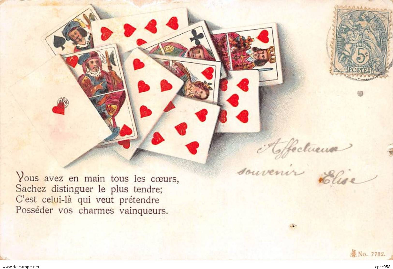 Jeux - N°83160 - Cartes à Jouer - Vous Avez En Main Tous Les Coeurs .... Charmes Vainqueurs - Carte Da Gioco