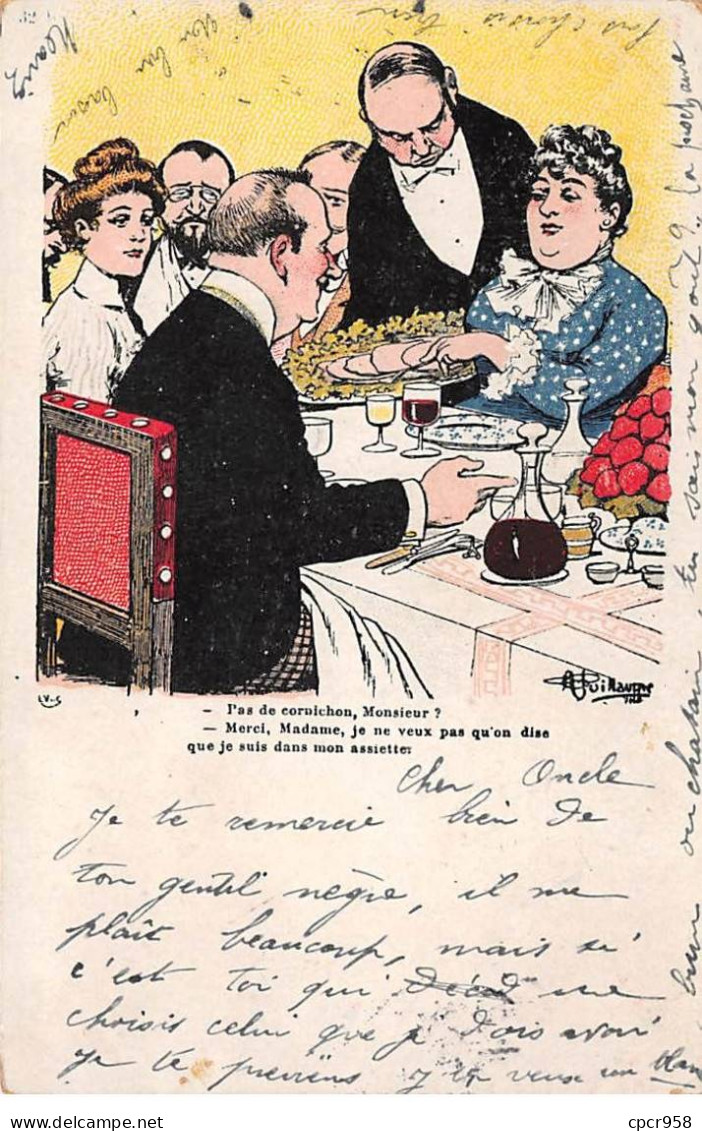 Illustrateurs - N°81790 - A. Guillaume - Pas De Cornichon, Monsieur ? .... Mon Assiette - Guillaume