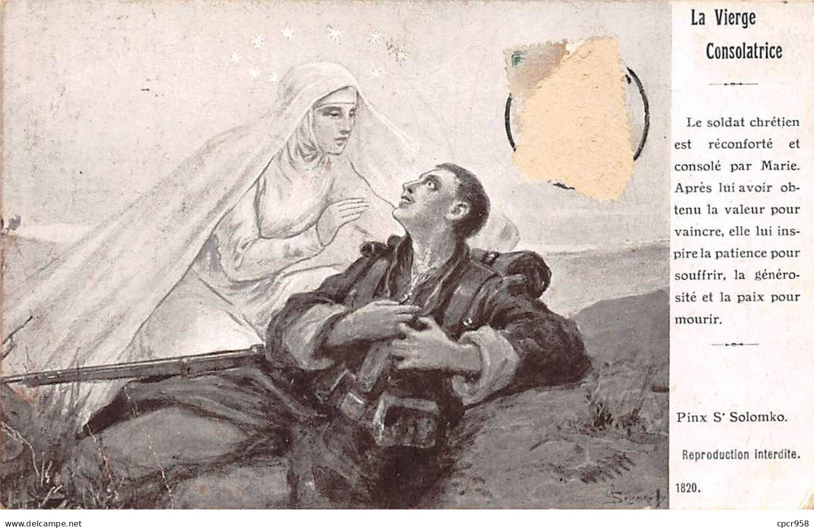 Illustrateurs - N°81840 - S. Solomko - Guerre Européenne De 1914-1915 - La Vierge Consolatrice - Carte Vendue En L'état - Solomko, S.