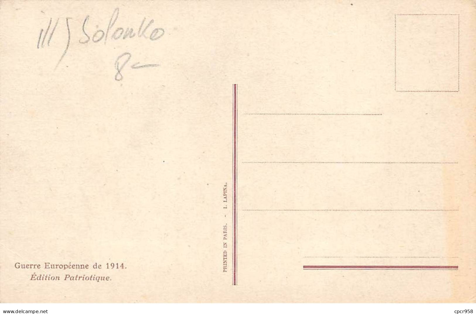 Illustrateurs - N°81838 - S. Solomko - Guerre Européenne De 1914-1915 - La Lettre Du Pape Benoît XV à Guillaume - Solomko, S.