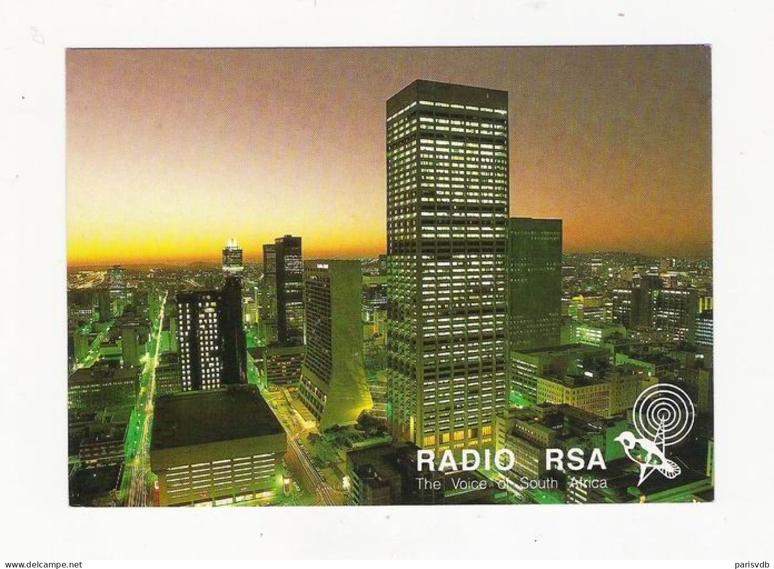 QSL RADIO CARD - RADIO RSA. THE VOICE OF SOUTH-AFRICA (5337) - Radio