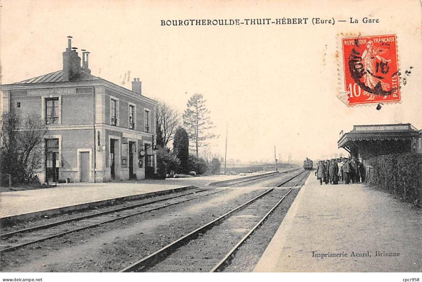 27 - BOURGTHEROULDE THUIT HEBERT - SAN58384 - La Gare - Train - Bourgtheroulde