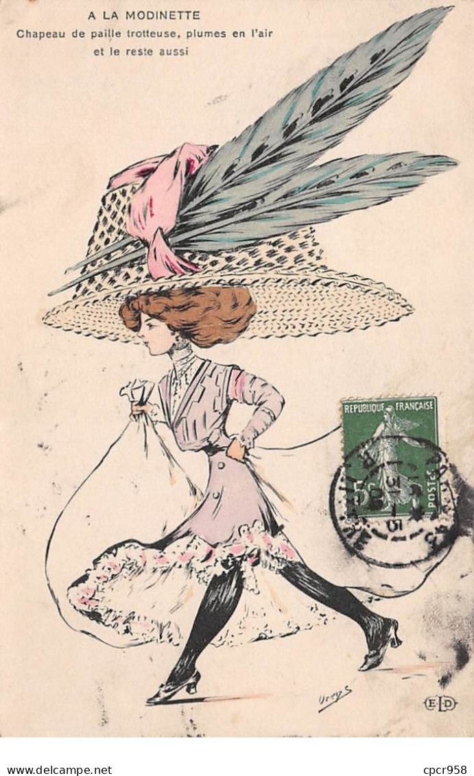 Illustrateurs - N°69569 - Orens - A La Modinette - Chapeau De Paille Trotteuse, Plumes En L'air Et Le Reste Aussi - Orens