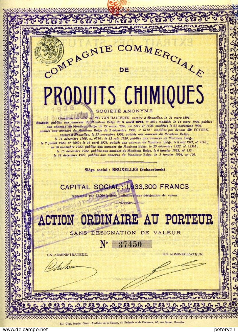 Compagnie Commerciale De PRODUITS CHIMIQUES - Industrie