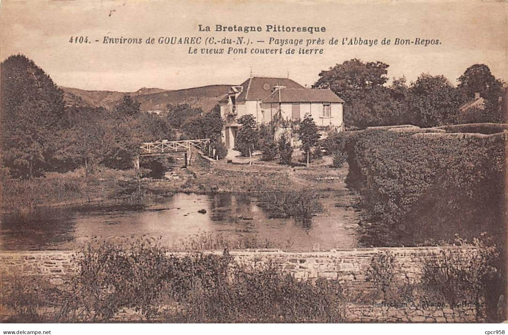22 - GOUAREC - SAN58374 - Environs - Paysage Près De L'Abbaye De Bon Repos - Le Vieux Pont Couvert De Lierre - Gouarec