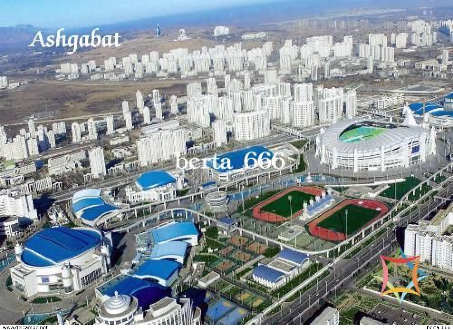Turkmenistan Ashgabat Olympic Village Stadiums New Postcard - Turkmenistán