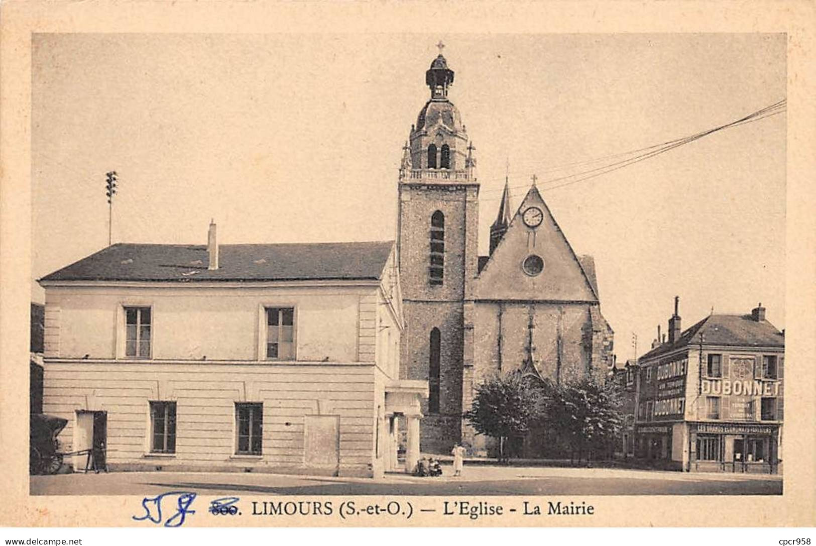 91-SAN60115-LIMOURS.Eglise.Mairie - Limours