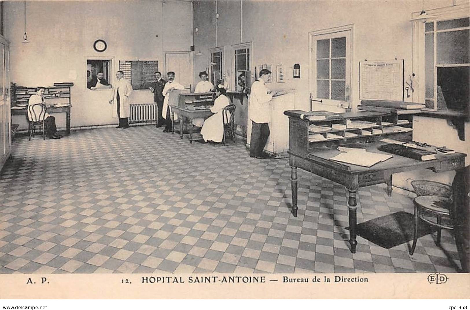 75012-SAN59855-PARIS.Hopital Saint-Antoine.Bureau De La Direction - Gesundheit, Krankenhäuser