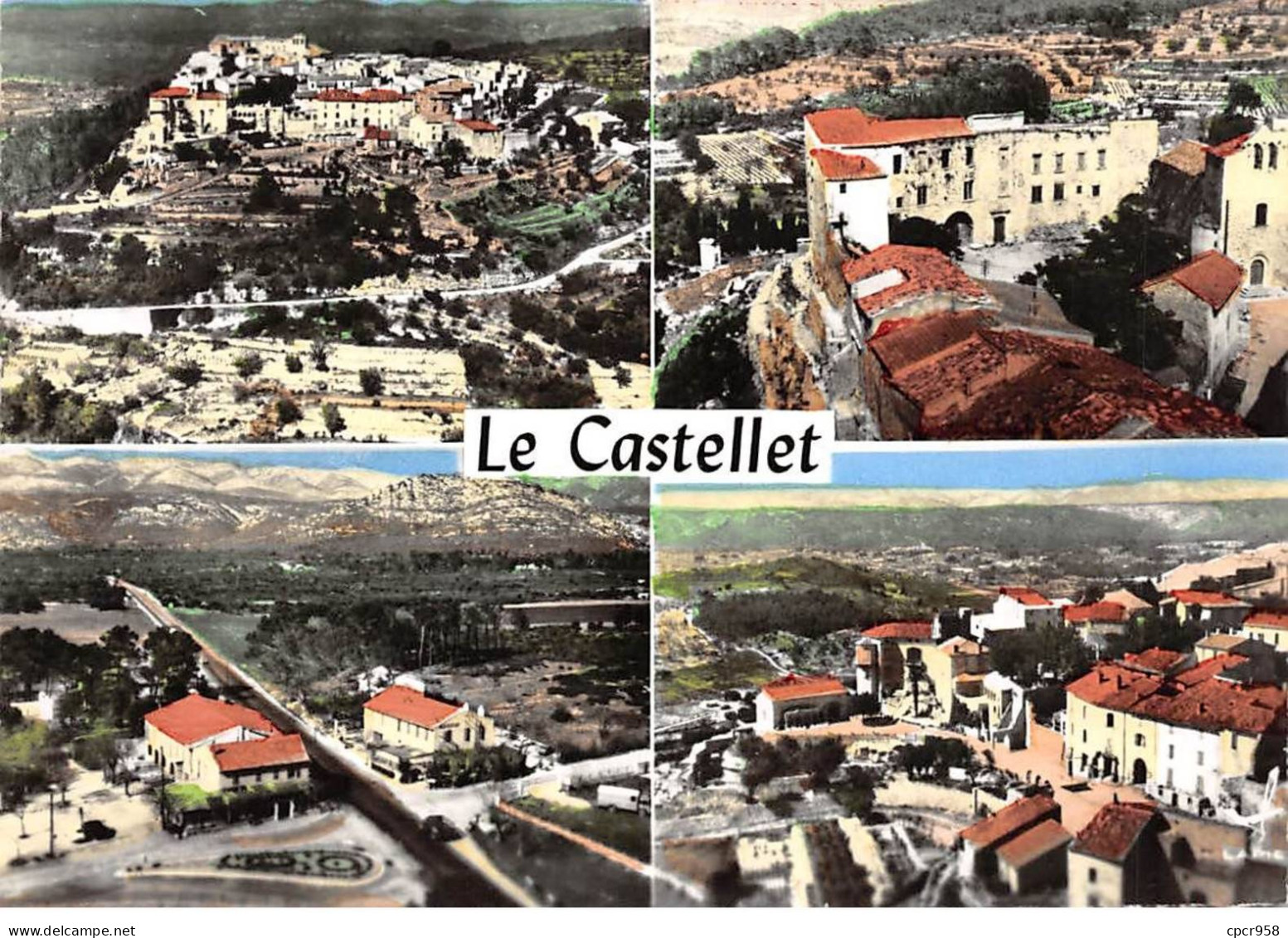 83 . N°sac10845 . Le Castellet . Vue Panoramique, Hameau Du Camp . En Avion Au Dessus De . Cpsm 10X15 Cm . LAPIE - Le Castellet