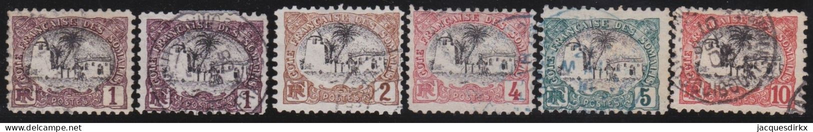 Côte De Somalis .  Y&T   .    53/57       .    O    .    Oblitéré - Unused Stamps