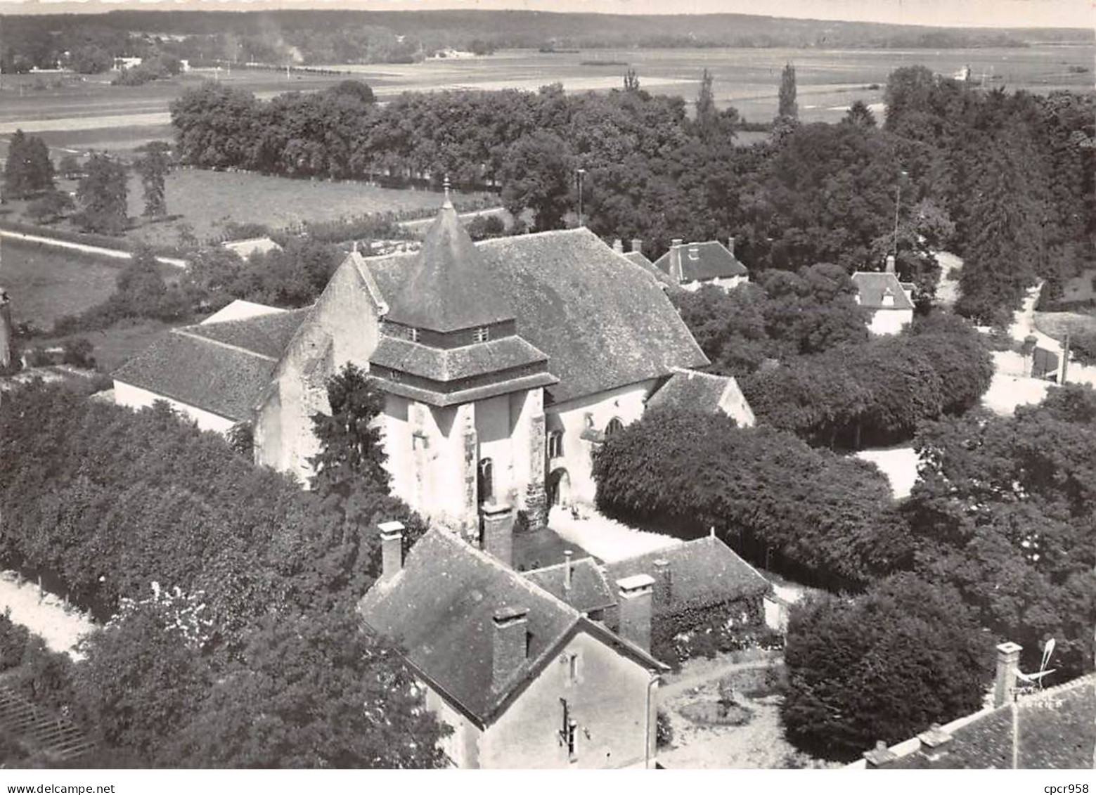 89 . N°sac11247 . HERY . L'église N°2 . En Avion Au Dessus De . Cpsm 10X15 Cm . LAPIE - Hery