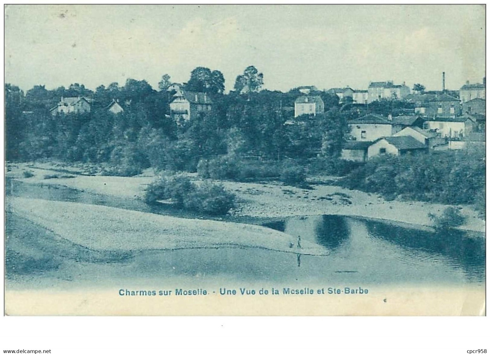 88.CHARMES SUR MOSELLE.n°11855.UNE VUE DE LA MOSELLE ET STE BARBE - Charmes