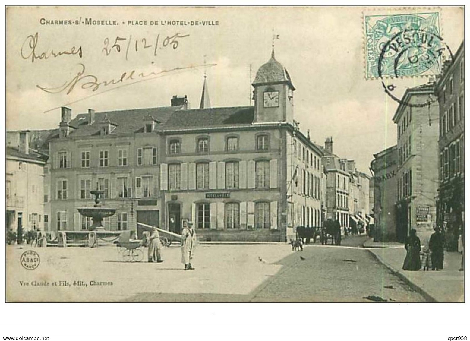 88.CHARMES S MOSELLE.n°4691.PLACE DE L'HOTEL DE VILLE - Charmes