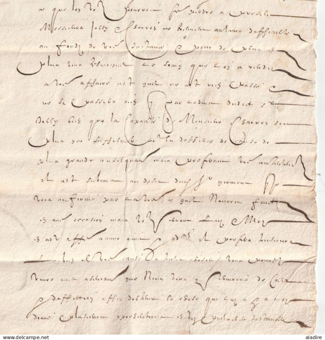 1618 - Grande Lettre Pliée Avec Correspondance De 2 Pages De PARIS Vers FREJUS, Var - Règne De Louis XIII - ....-1700: Précurseurs
