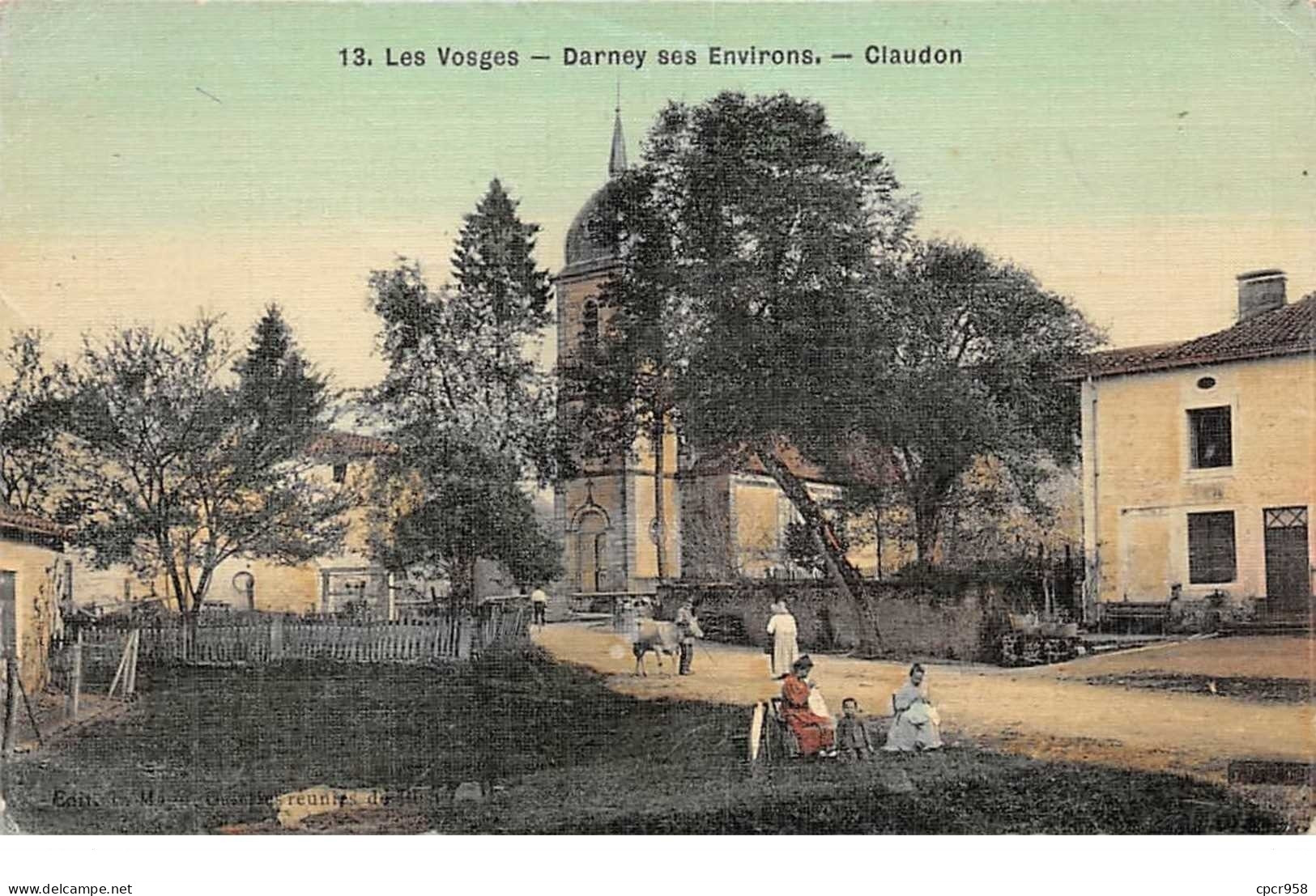 88. N°103150 .darney .carte Postale Toile .l Eglise . - Darney