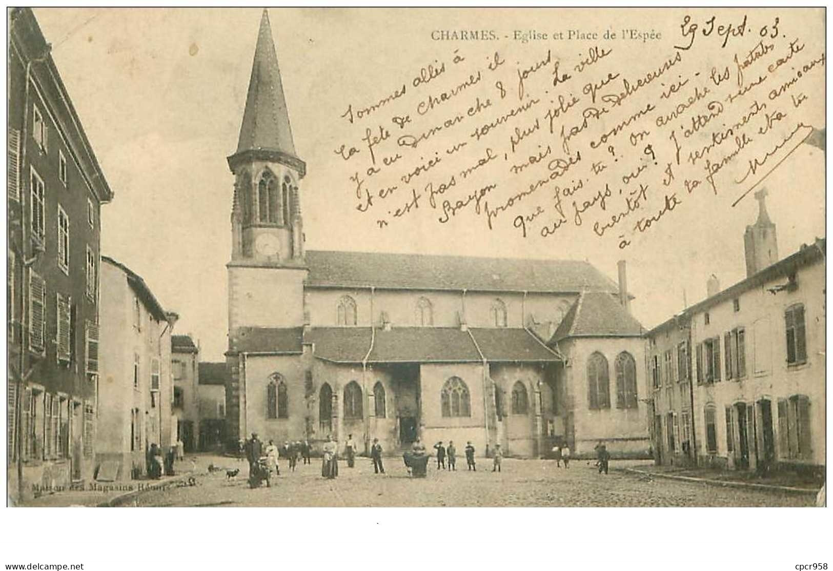 88. N°37029 . Charmes.eglise Et Place De L Espée - Charmes