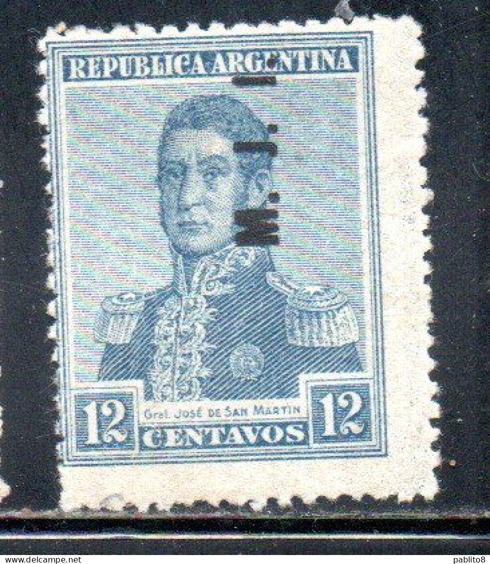 ARGENTINA 1917 OFFICIAL DEPARTMENT STAMP OVERPRINTED M.J.I. MINISTRY OFJUSTICE AND INSTRUCTION MJI 12c MH - Oficiales