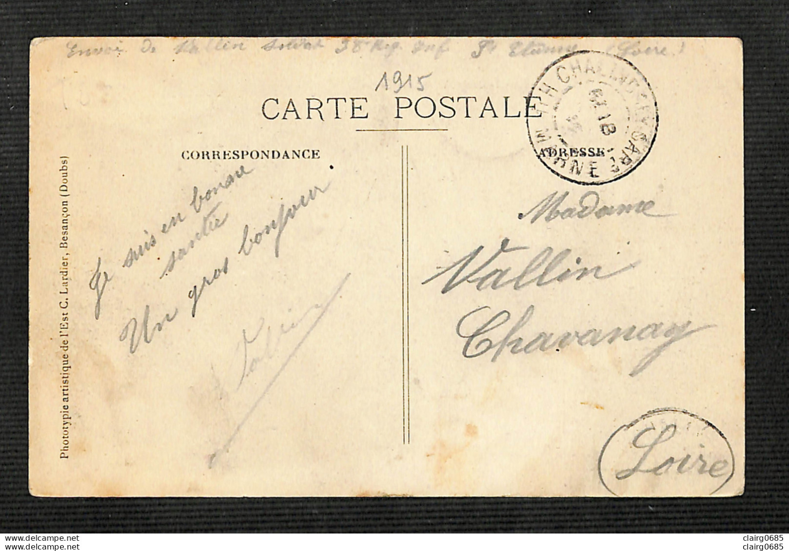 52 - CHALINDREY - Avenue De La République  N°1 - 1915 - Chalindrey