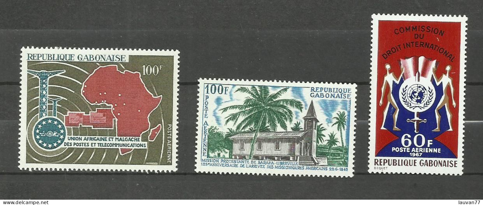 Gabon POSTE AERIENNE N°60 à 62 Neufs** Cote 5.20€ - Gabun (1960-...)