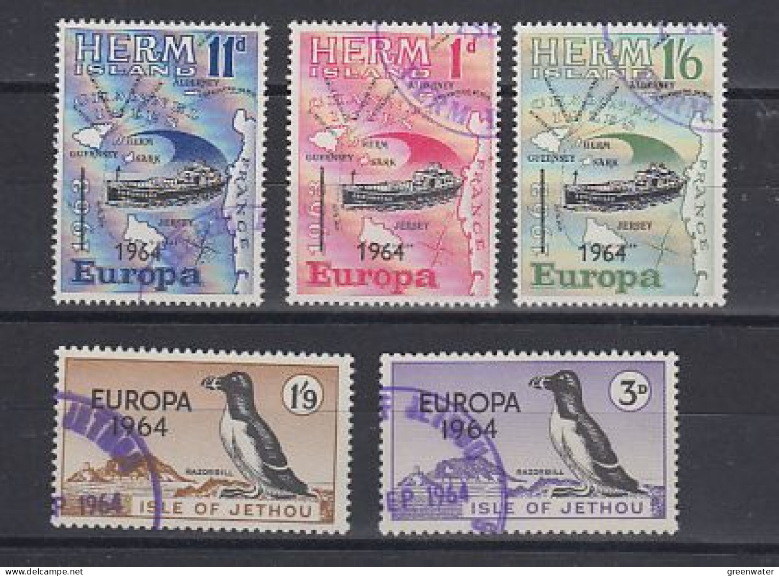 Europa 1964 Herm & Jethou British Locals 5v Used (59294) - 1964