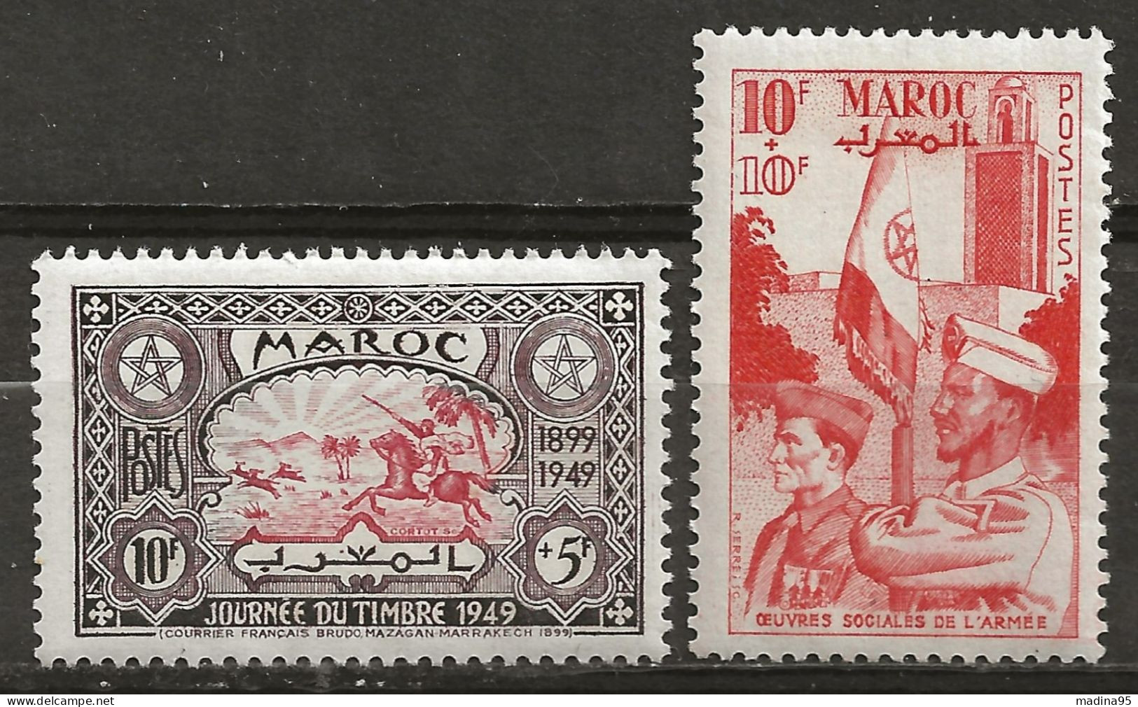 MAROC Colo:, *, N° YT 275 Et 276, Ch., TB - Unused Stamps