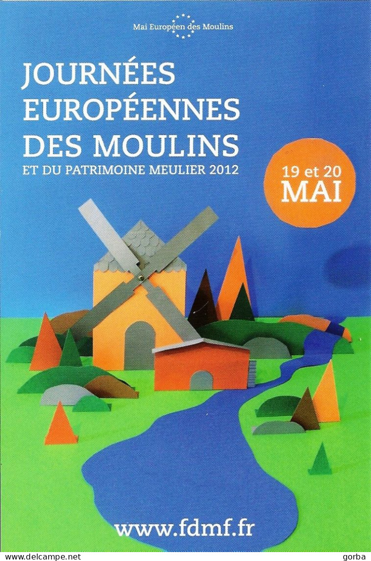 *CPM - Journées Européennes Des Moulins - 19 Et 20 Mai 2012 - Autres & Non Classés