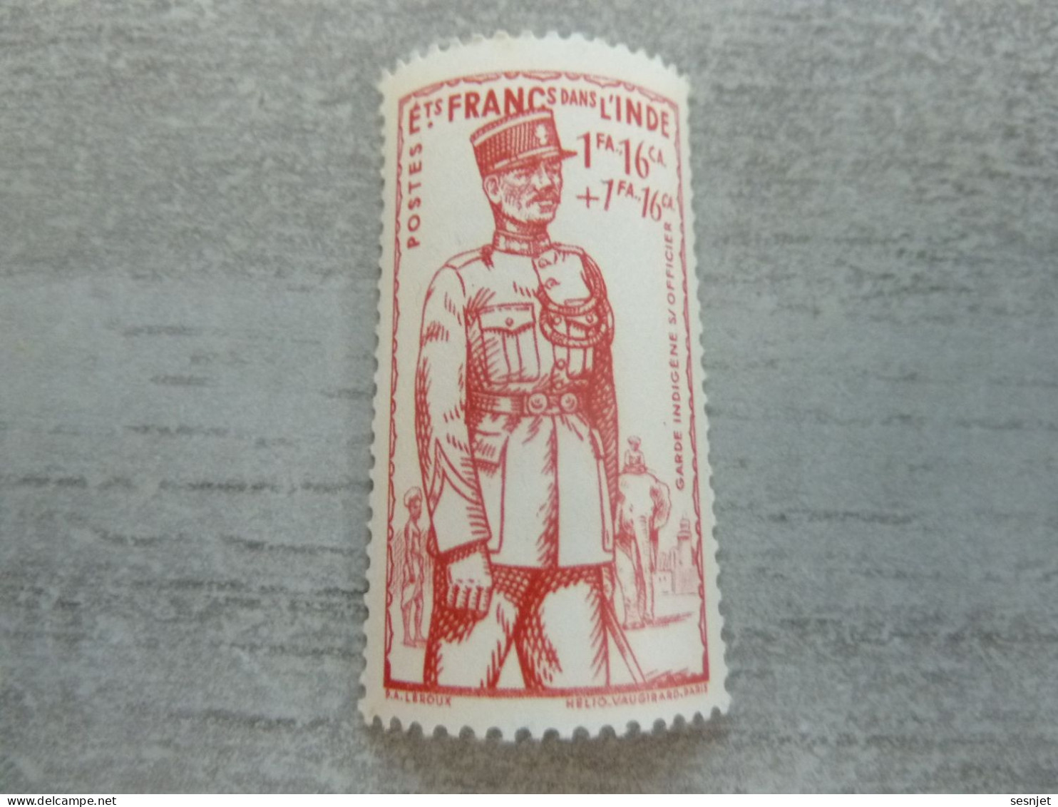 Défense Empire - Sous-Officier Garde Indigène - 1fa. 16ca+1fa.16ca - Yt 123 - Rouge - Neuf - Année 1941 - - Unused Stamps