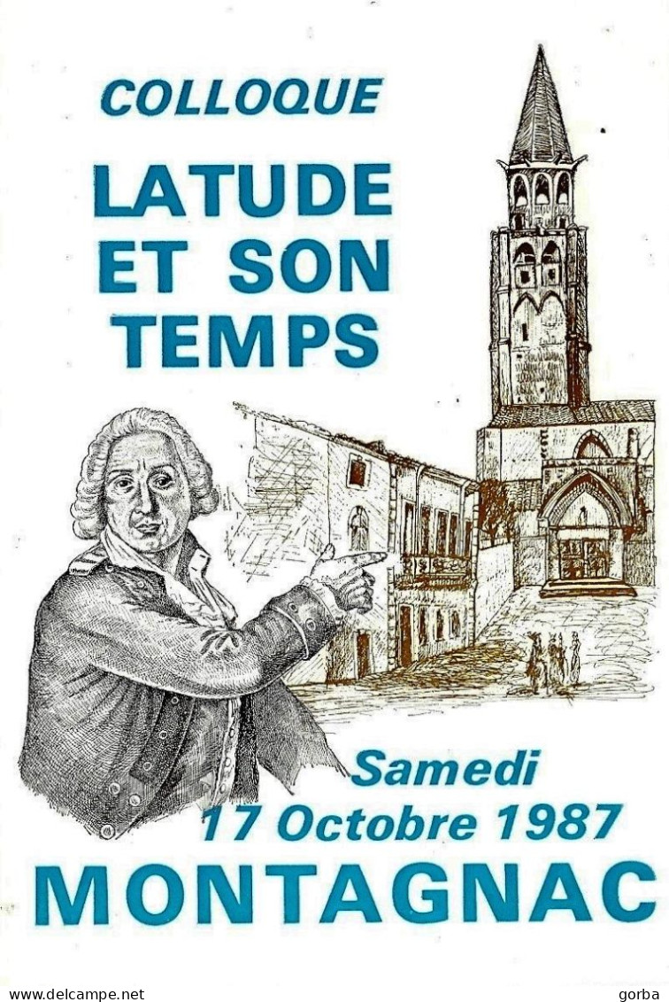 *CPM  - Invitation Colloque LATUDE (1725-1805) Et Son Temps à MONTAGNAC (34) - Prisonnier Célèbre - Sonstige & Ohne Zuordnung