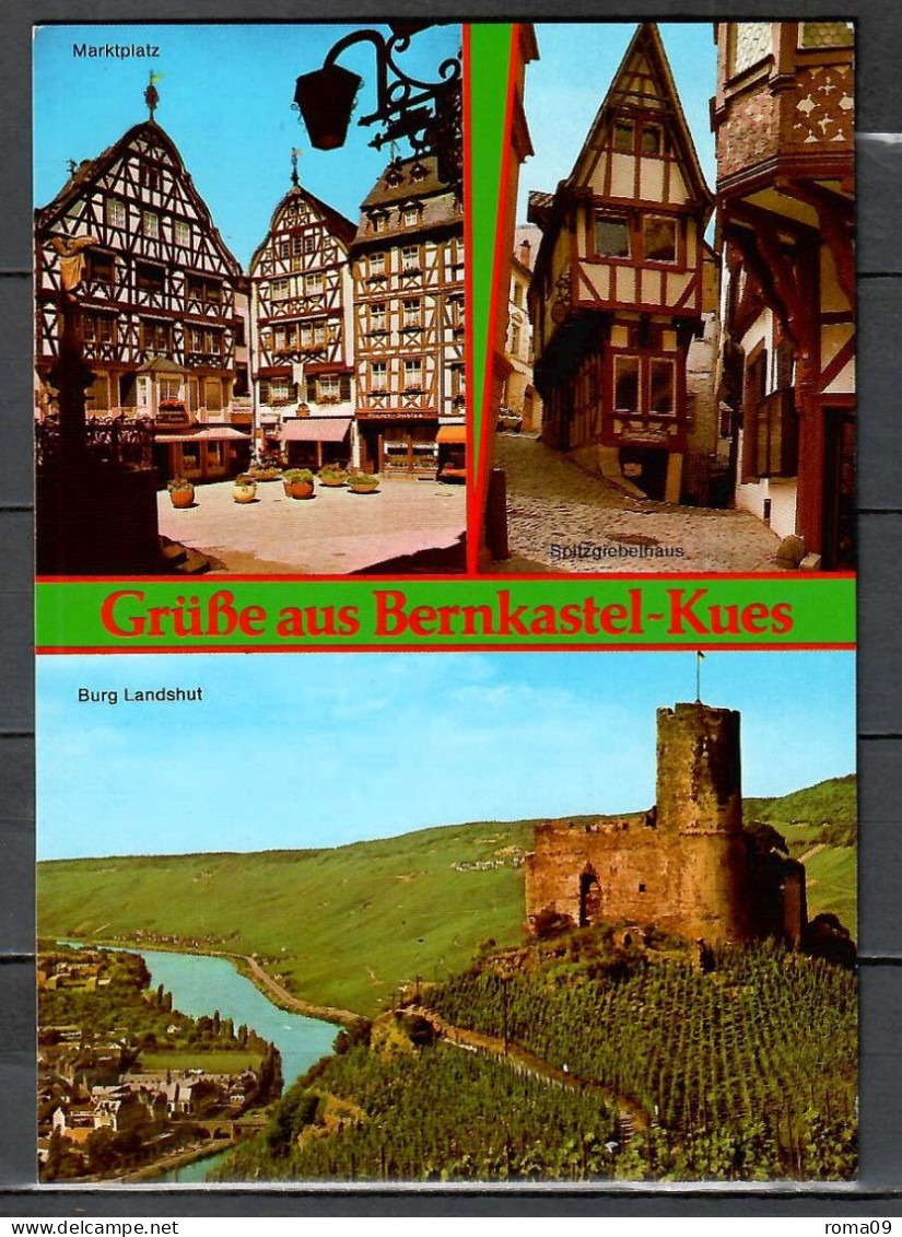 Bernkastel-Kues, Burg Landshut, Marktplatz, Spietzgiebelhaus; B-418 - Bernkastel-Kues