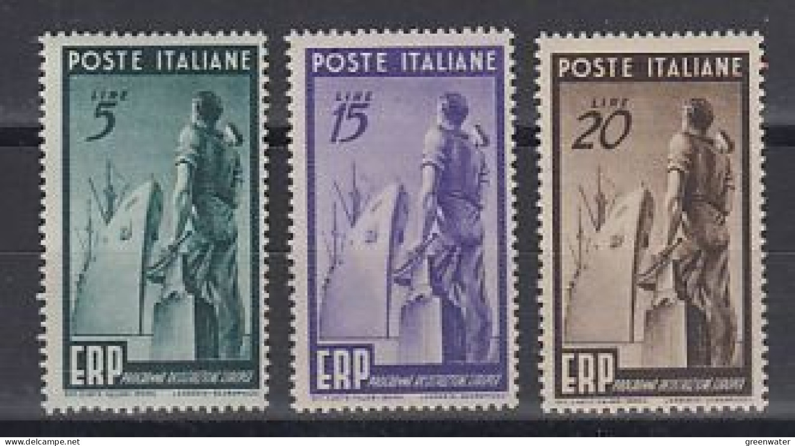 Italy 1949 ERP 3v * Mh (= Mint, Hinged) (59297) - Idee Europee
