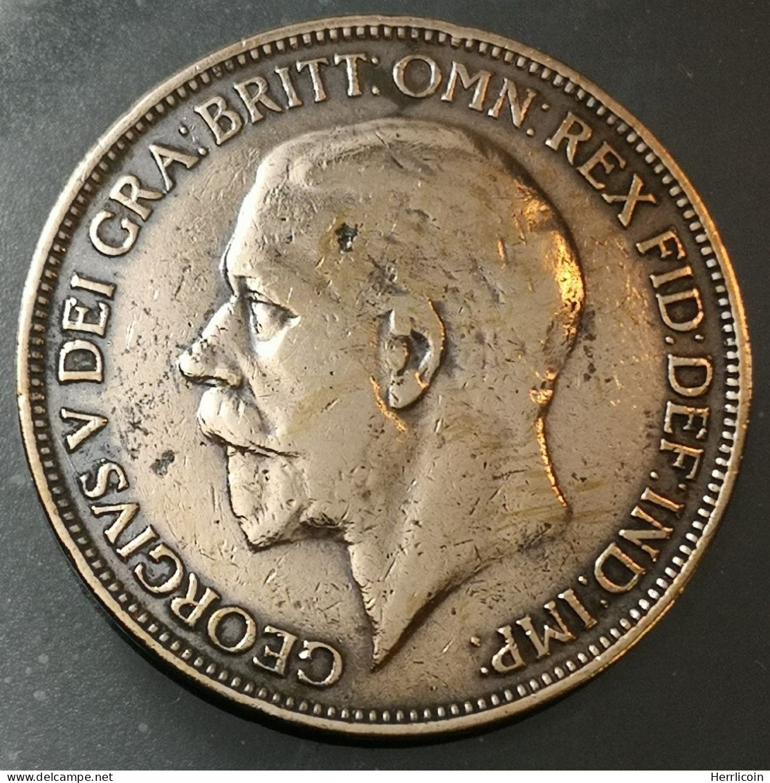 Monnaie Royaume Uni - 1927 - 1 Penny George V 2e Effigie, Grande Tête - D. 1 Penny
