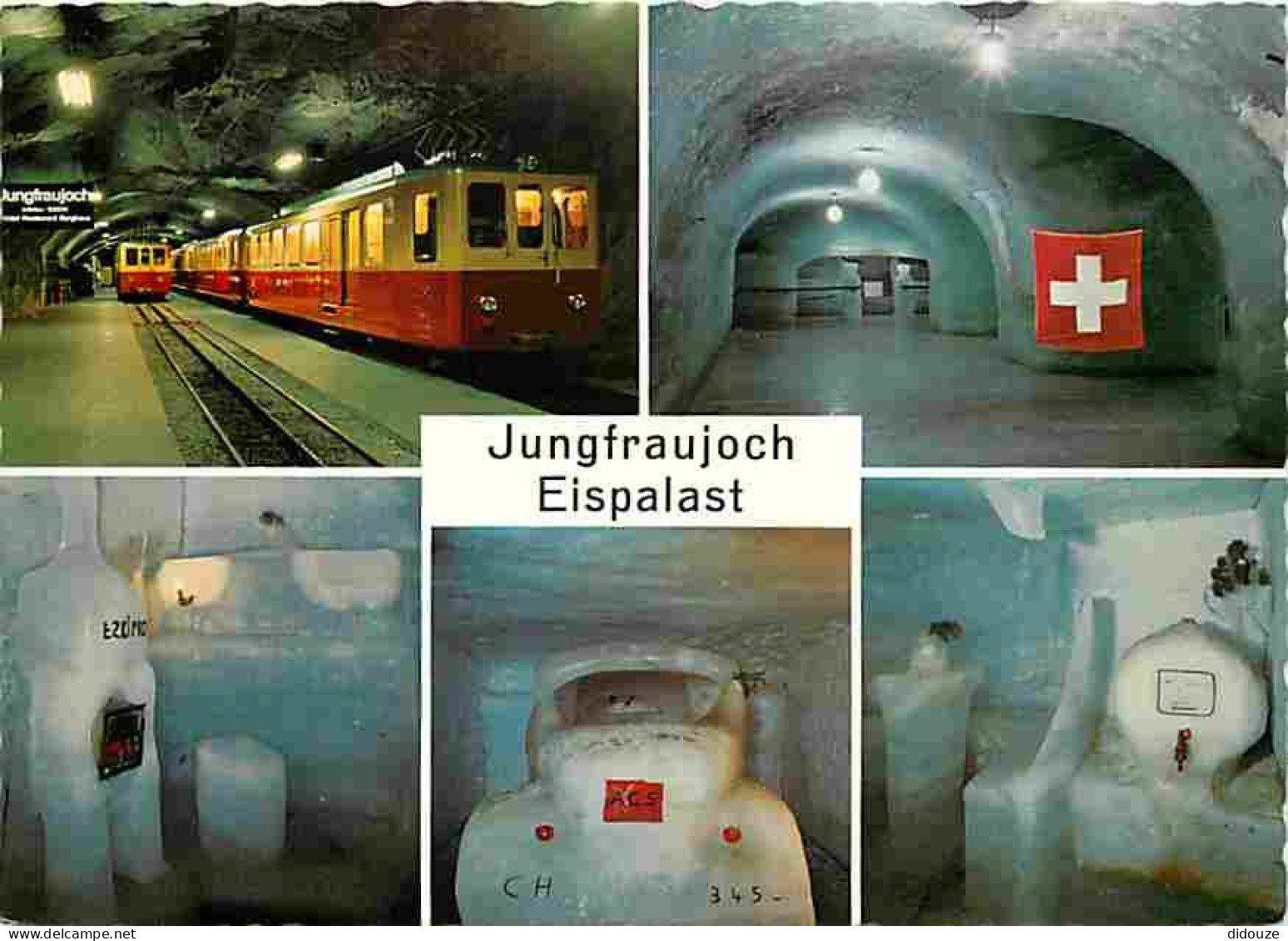 Trains - Métro - Jungfraujoch - Palais De Glace - Multivues - CPM - Voir Scans Recto-Verso - Metropolitana
