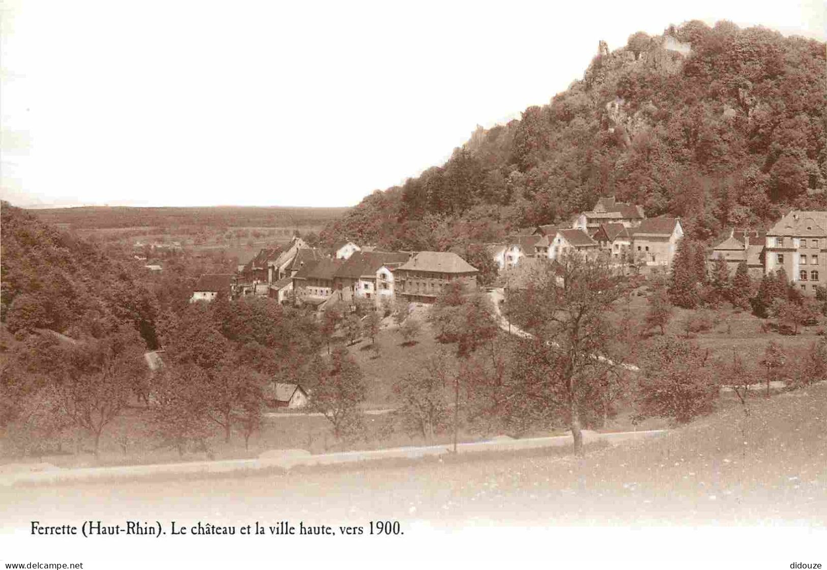 Reproduction CPA - 68 Ferrette - Le Château Et La Ville Haute Vers 1900 - CPM - Voir Scans Recto-Verso - Ferrette