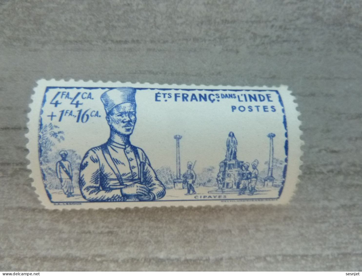 Défense Empire - Cipayes - 4fa. 4ca+1fa. 16ca. - Yt 125 - Bleu - Neuf Sans Trace De Charnière - Année 1941 - - Unused Stamps