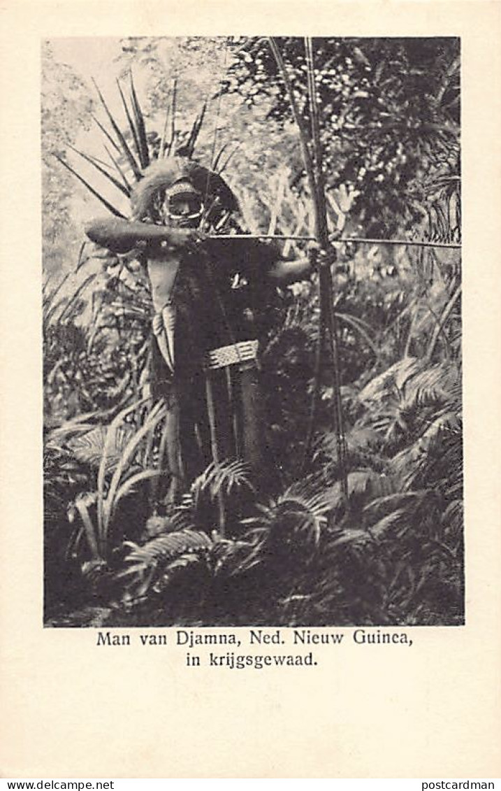 Dutch New Guinea - Native Warrior From Djamna, With Bow And Arrows. - Papua New Guinea