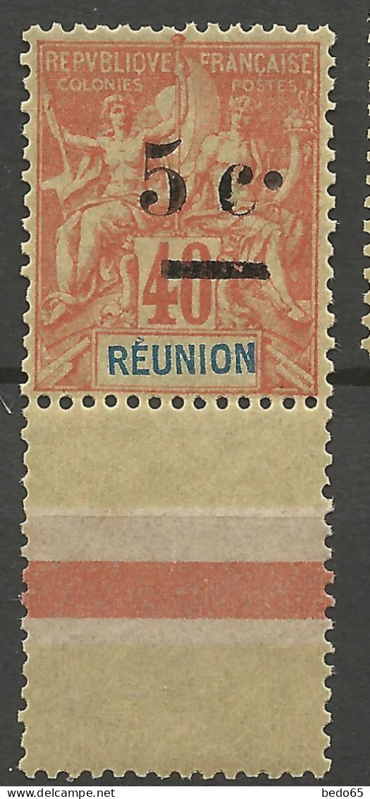 REUNION N° 52 Variétée Point Après C Plus Haut NEUF** LUXE SANS CHARNIERE / Hingeless / MNH - Ungebraucht