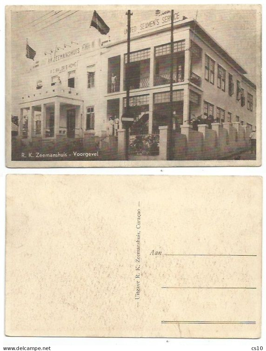 Nederland Antillen Zeemanshuis Seamen's Home In Curacao - Unused Pcard From The Late 40's - Perfect - Vakbonden