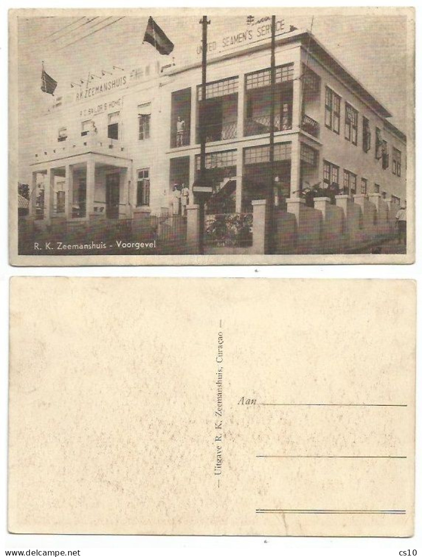 Nederland Antillen Zeemanshuis Seamen's Home In Curacao - Unused Pcard From The Late 40's - Perfect - Syndicats