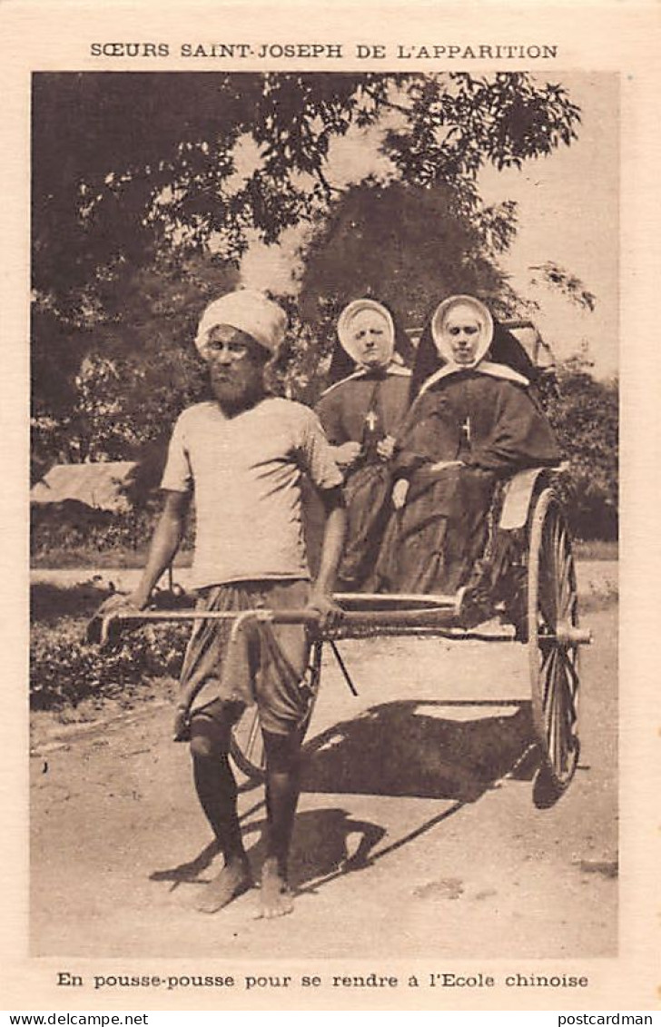 Malaysia - PENANG - French Nuns Going To The Chinese School In Rickshaw - Publ. Soeurs De Saint-Joseph De L'Apparition  - Malaysia