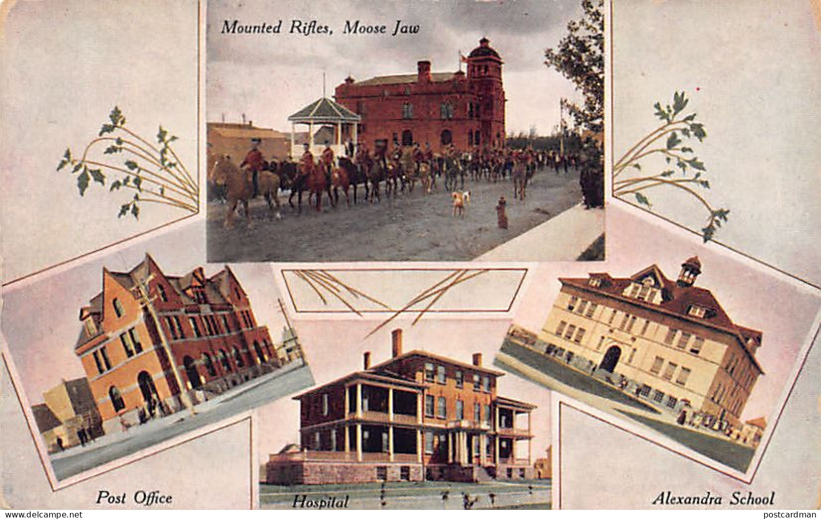 Canada - MOOSE JAW (SK) Mounted Rifles - Post Office - Hospital - Alexandra School - Other & Unclassified