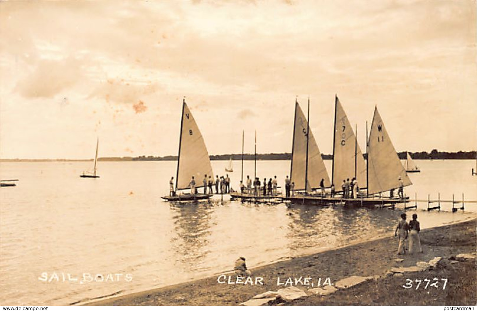 CLEAR LAKE (IA) Sailboats - REAL PHOTO - Andere & Zonder Classificatie