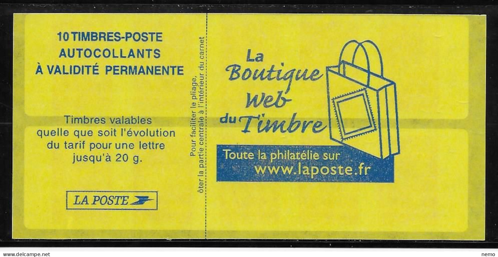 3744-C2 Bandes De Phospho Blanches CARNET SAGEM MARIANNE DE LAMOUCHE DATE 27.10.04 - Modernes : 1959-...