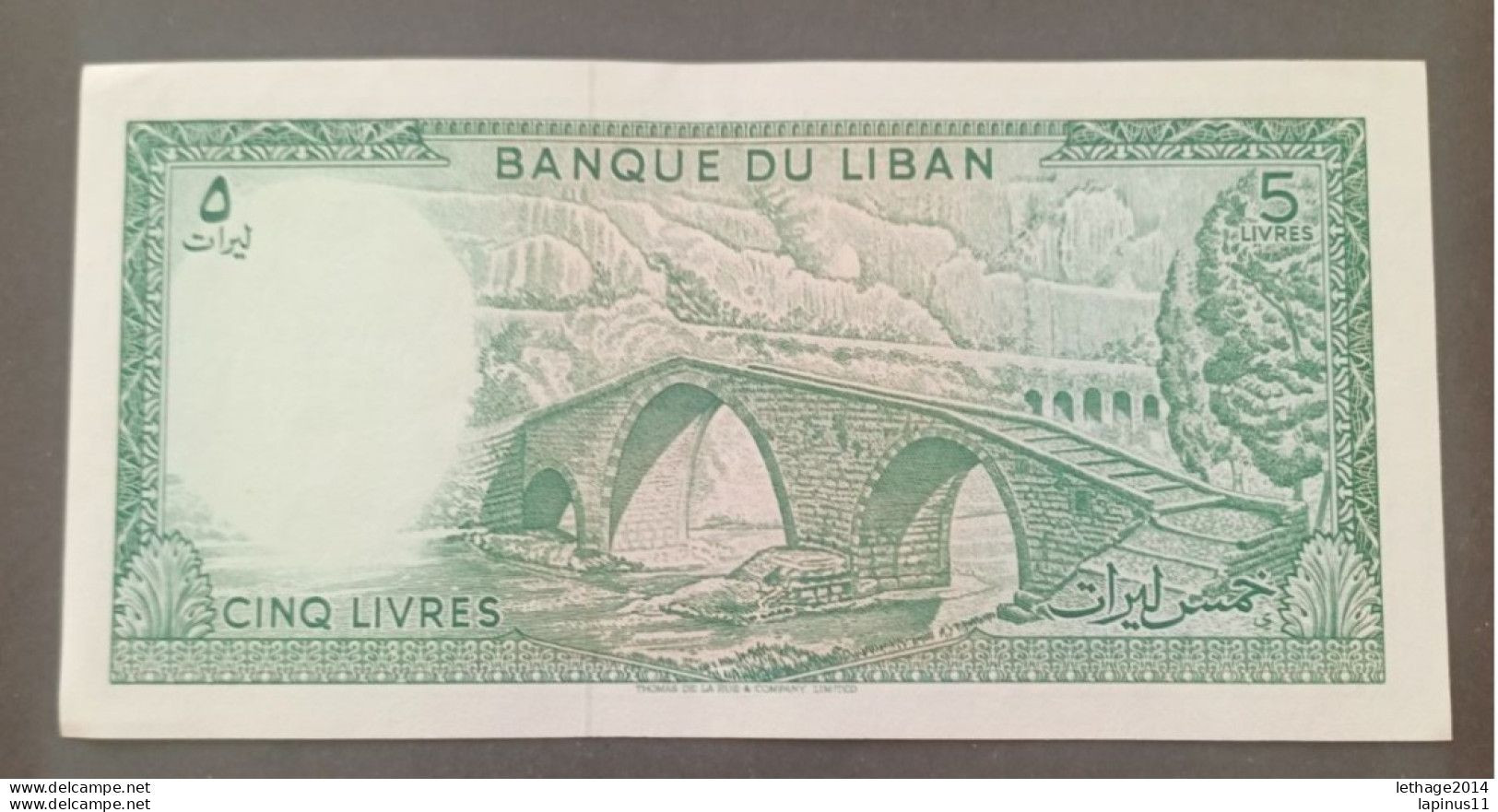 BANKNOTE LEBANON لبنان LIBAN 1978 5 LIVRES NOT CIRCULATED - Liban