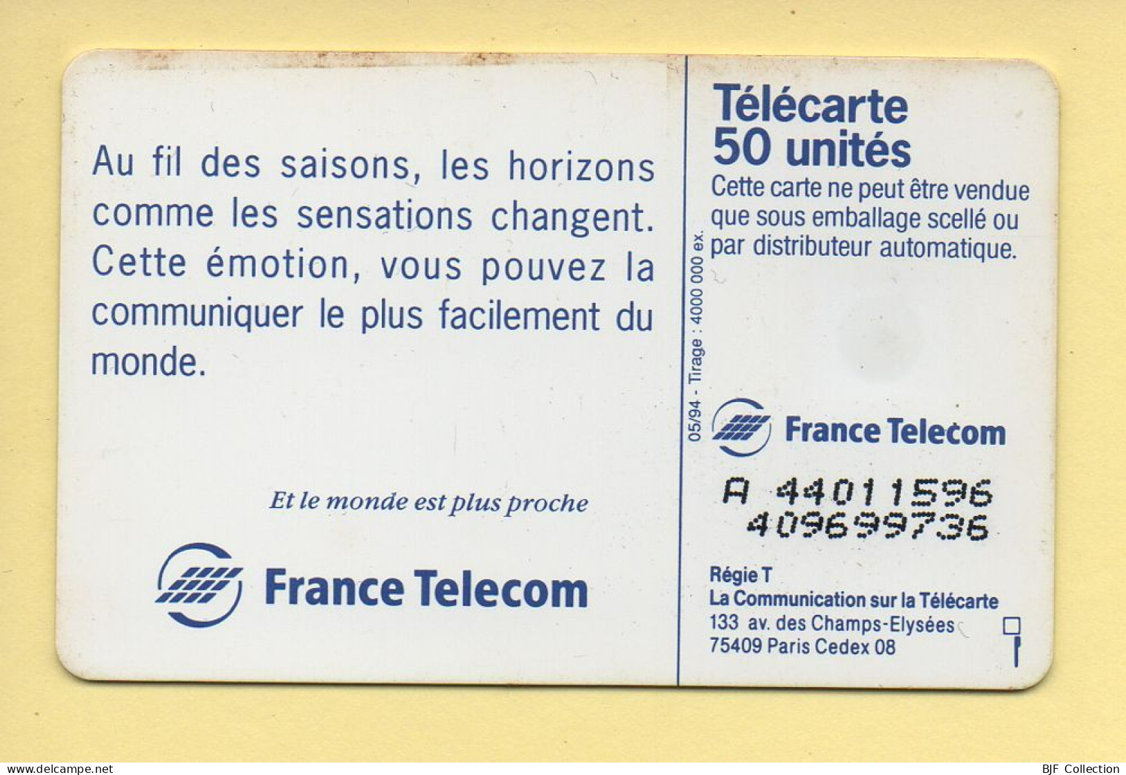 Télécarte 1994 : LE PRINTEMPS / 50 Unités / Numéro A 44011596/409699736 / 05-94 (voir Puce Et Numéro Au Dos) - 1994