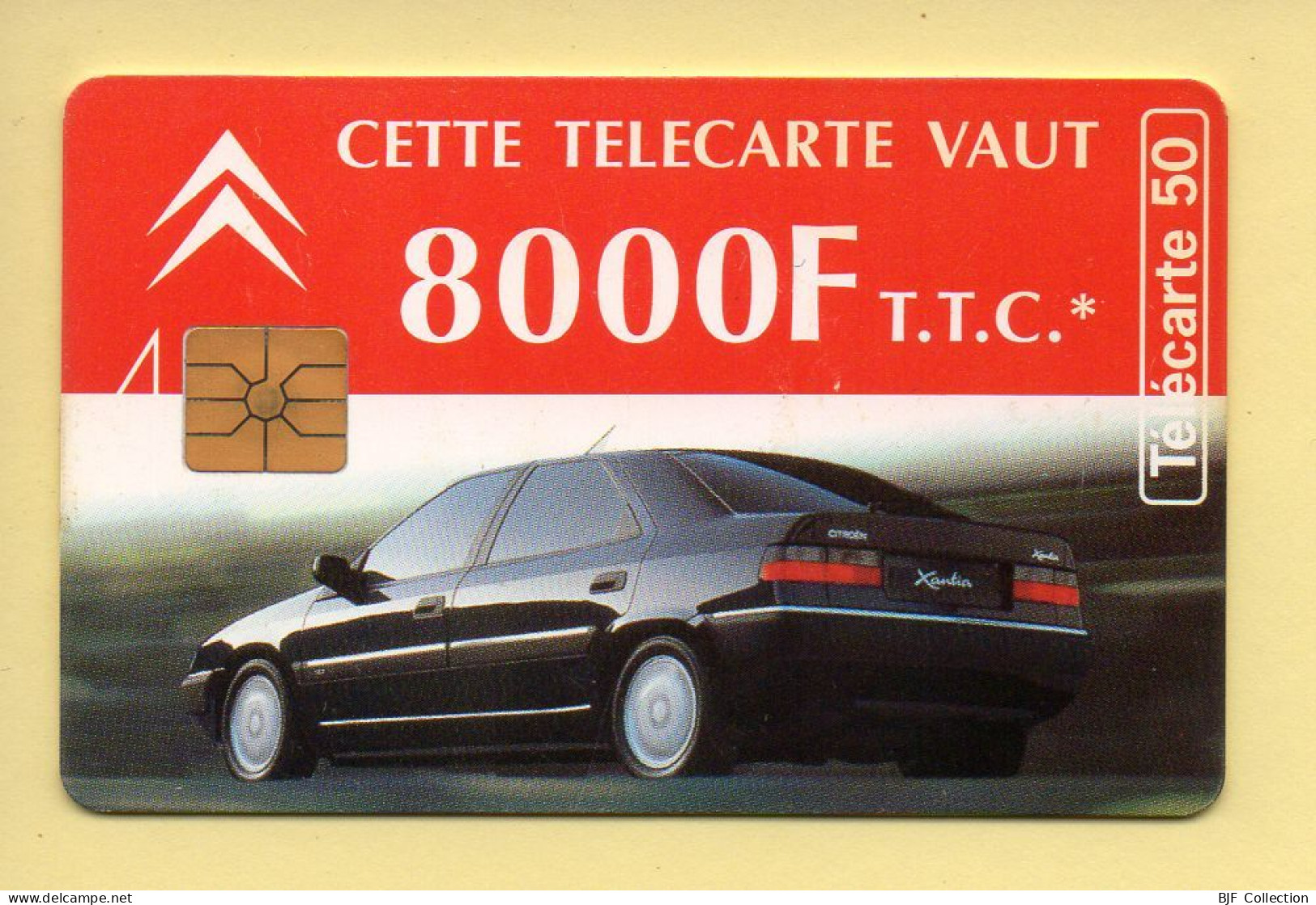 Télécarte 1994 : CITROEN XANTIA / 50 Unités / Numéro B4C030037/492580206 / 12-94 (voir Puce Et Numéro Au Dos) - 1994