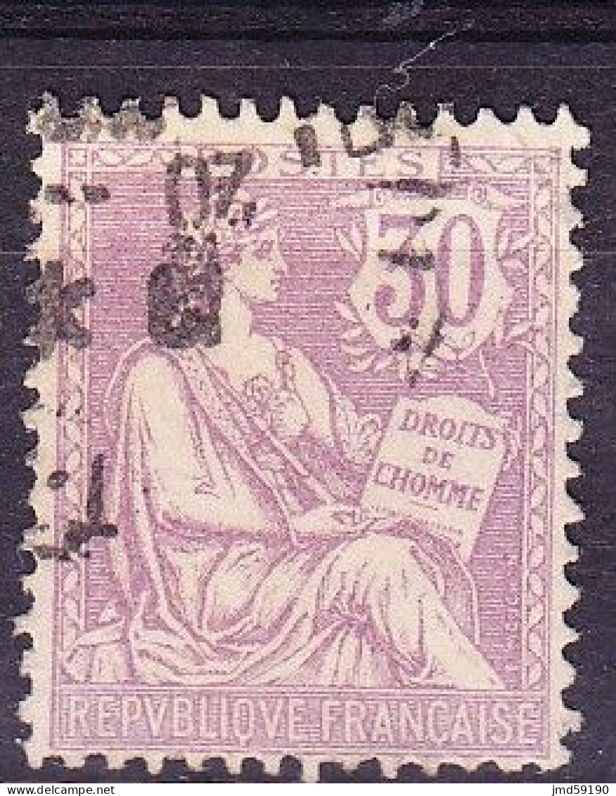 FRANCE Timbre Oblitéré N° 128, Type Mouchon Retouché 30c Violet - 1900-02 Mouchon