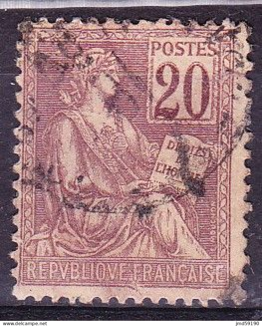 FRANCE Timbre Oblitéré N° 113, Type Mouchon 20c Brun-lilas - 1900-02 Mouchon